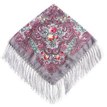 Foulard carré châle impression coton et lin foulard Tasse