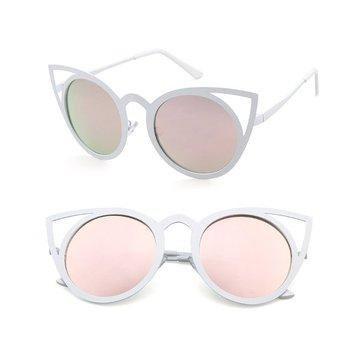 Cat Eye Metal Frame Lunettes de soleil mode colorées