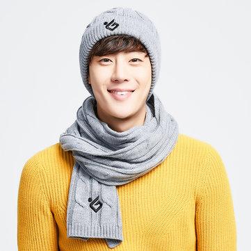 Costume d'hiver de chapeau d'écharpe d'hommes