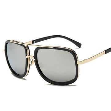 Lunettes de soleil rétro en métal tendance tendance