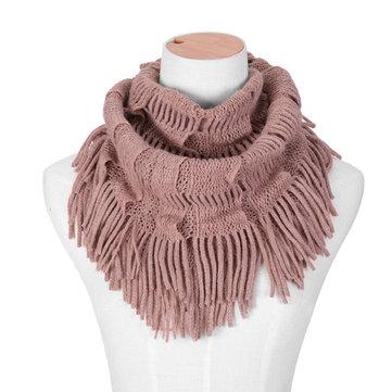 Écharpes tricotées chaudes chaudes de collier avec le pompon