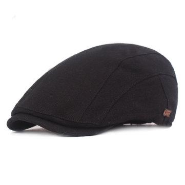 Casquette de golf couleur unie béret réglable en coton rétro