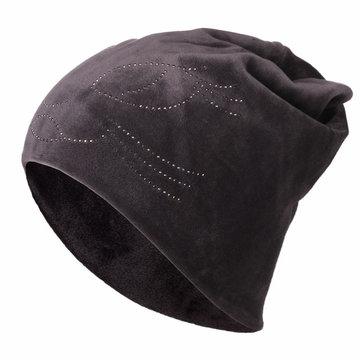 Women's Winter Velvet Cat Ear Skullies Beanie