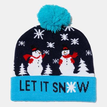 Chapeau en tricot à boules de Noël