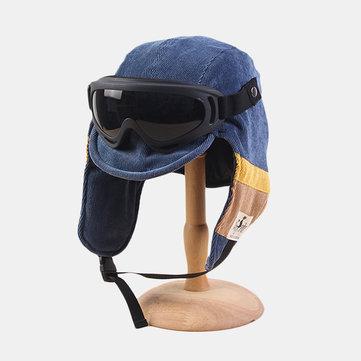 Lunettes de soleil Bonnet de ski Cache-oreilles chauds Pilot Hat Trapper Hat