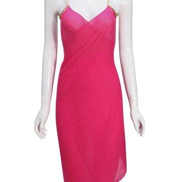 Couleur unie robe de mariée d'été en mousseline de soie couleur unie robe de plage