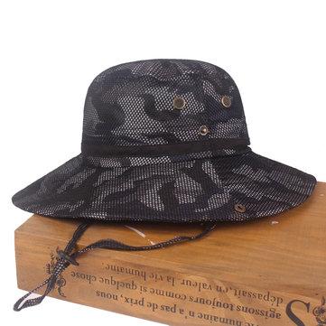 Chapeau de pêche chapeau de seau de visière de camouflage coton d'été