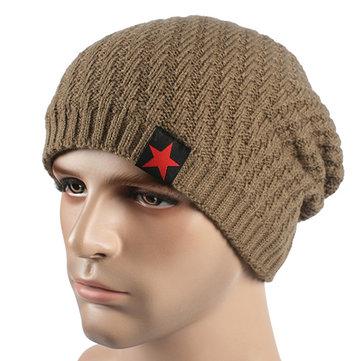 Chapeau Tricoté Plus Velours Hiver Mens