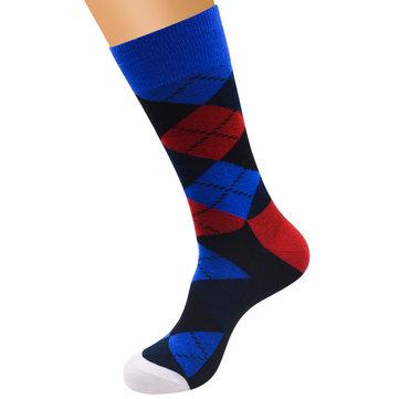 Chaussettes tubulaires en coton épais en treillis de diamants