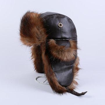 Bonnet Lei Feng En Cuir Polaire