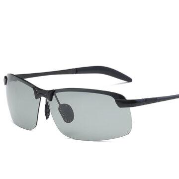 Lunettes de soleil de conduite photochromiques avec lentille polarisée pour rouler en plein air