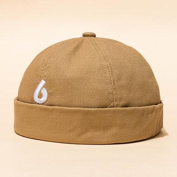 Chapeaux de crâne avec chapeau sans bord de broderie de lettre de couleur unie