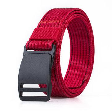 Men Plate Buckle Nylon Ceinture