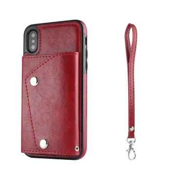 Étui de téléphone de portefeuille de portefeuille de carte de mode en cuir