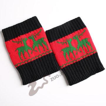 Chaussettes basses en laine de Noël avec bottes en tricot