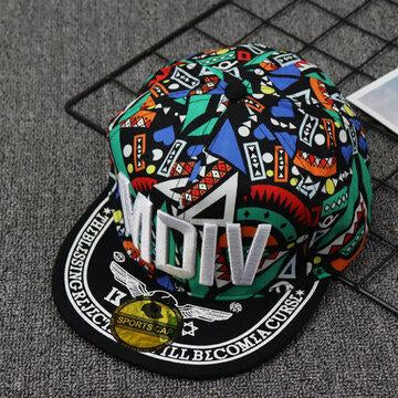 Broderie Impression Floral Baseball Hat Summer Street Dance Wild Flat-edge Hat Mens Caps