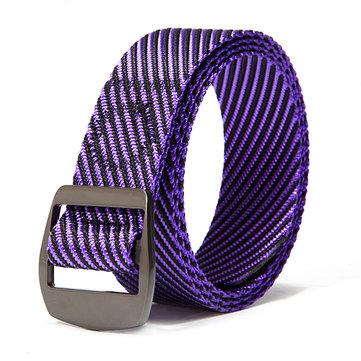 120CM Mens Outdoor Twill Nylon Ceinture Tactique Casual Alliage Boucle Carrée Jeans Ceinture