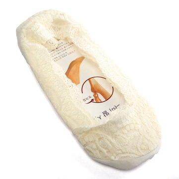Chaussettes de bateau de lacet antidérapantes invisibles Doublure peu profonde Bonneterie Peep Low Cut