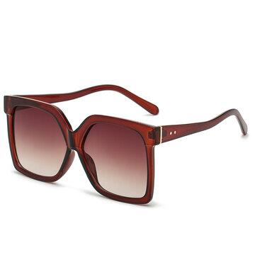 Retro Big Box New Sunglasses Lunettes de soleil de couleur contrastée