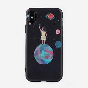 Planète étoilée multicolore unisexe noire TPU Soft