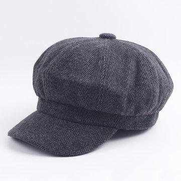 Casquette de béret octogonale vintage mens mens visière chapeau de peintre gavroche