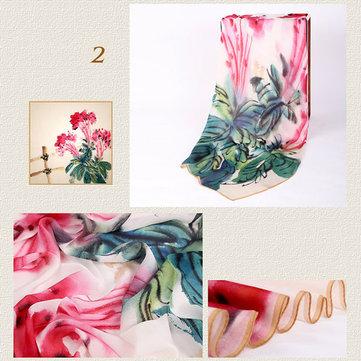 Foulards en soie classiques pour peinture à l'encre
