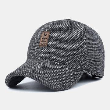 Bonnet hiver chaud en laine cache-oreilles casquette de baseball caché