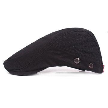 Casquette de béret couleur unie en coton
