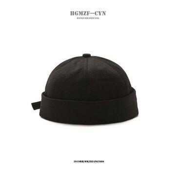 Mode Chapeau Simple Crâne Casquette Brimless Chapeaux Rétro À Poignets