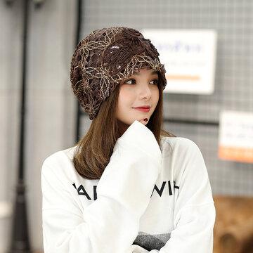 tricot Découpe Casquettes Fleurs Bonnet En Relief