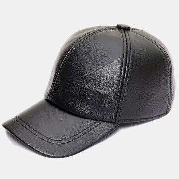 Casquettes d'extérieur vintage en cuir véritable