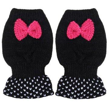 Bowknot mignon Crochet Tricoté Mitaines Gants Thermiques Poignet Main