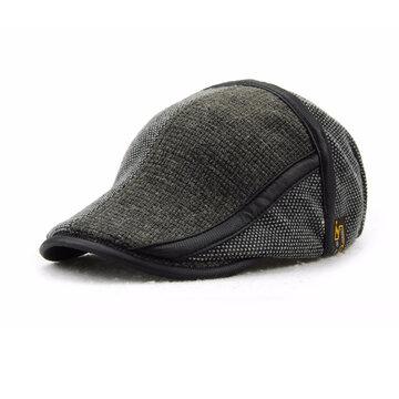 Casquette Plate en Coton Tressé Style Newsboy