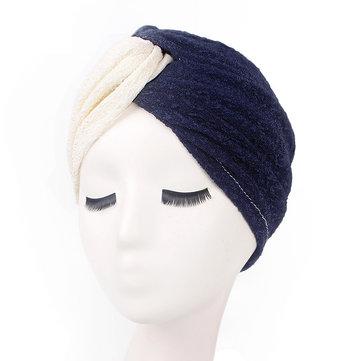 Turban extensible bicolore avec turban