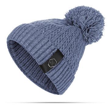 Bonnet tricoté Pom Pom Bucket Beanie Cap