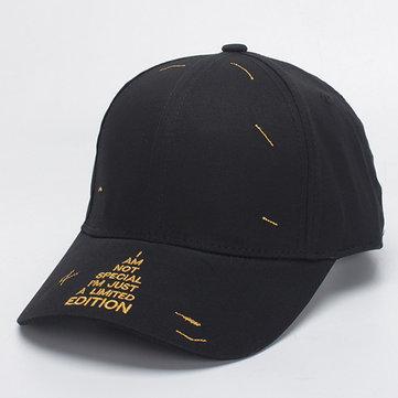 Casquette de baseball en coton avec motif de lettres