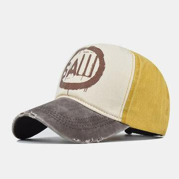 Casquette de baseball rétro en denim délavé