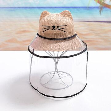 Écran facial amovible pour chapeau de chat pour enfants
