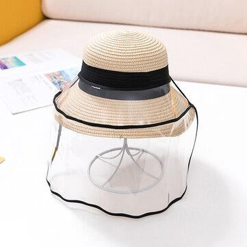 Écran de visage amovible pour chapeau de paille pour enfants