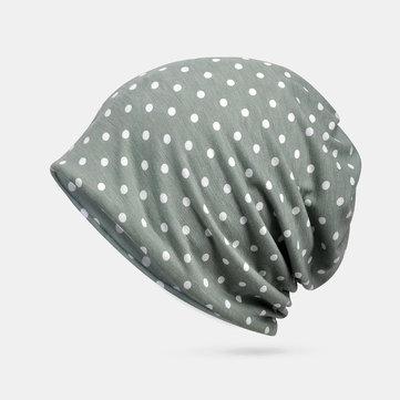 Wavelet Point Hat Bib Bonnet élastique en coton à double usage