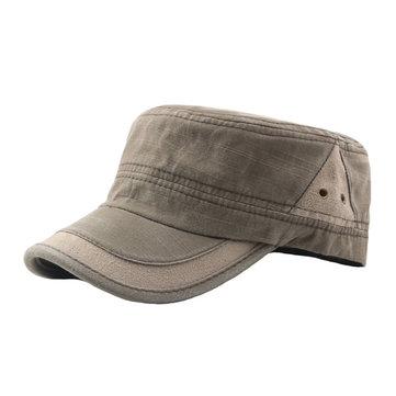 Casquette plate délavée en coton classique