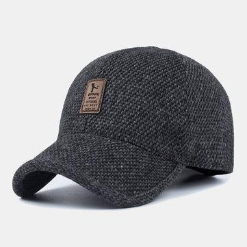Bonnet hiver chaud en laine cache-oreilles casquette de baseball caché