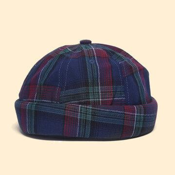 Skull Cap Dome Casquette Innocent Plaid Sailor Cap Beanie Chapeaus