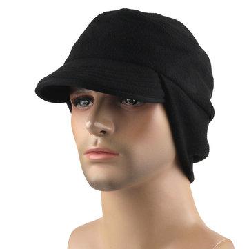 Bonnet en laine polaire à oreilles chaudes coupe-vent unisexe pour l'extérieur