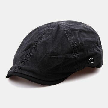 Coton Littéraire Artiste Style Été Écran Solaire Visière Avant Chapeau Béret Chapeau