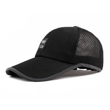 Casquette de baseball unisexe en acrylique avec visière en maille estivale