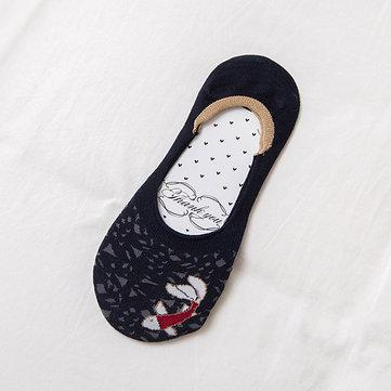 Chaussettes antidérapantes à la cheville en coton respirant
