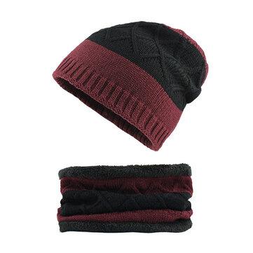 Ensemble bonnet écharpe en velours de laine