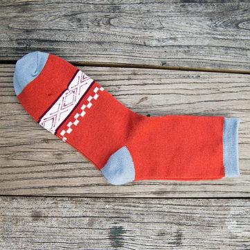 Chaussette désodorisante respirante en coton à tricoter, chaussettes de tube moyen décontractées