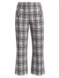 Dova Plaid Cotton-Blend Crop Pants